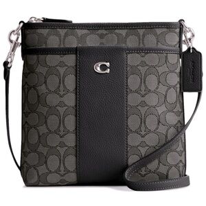 New COACH Cross Body Messenger Purse Black.